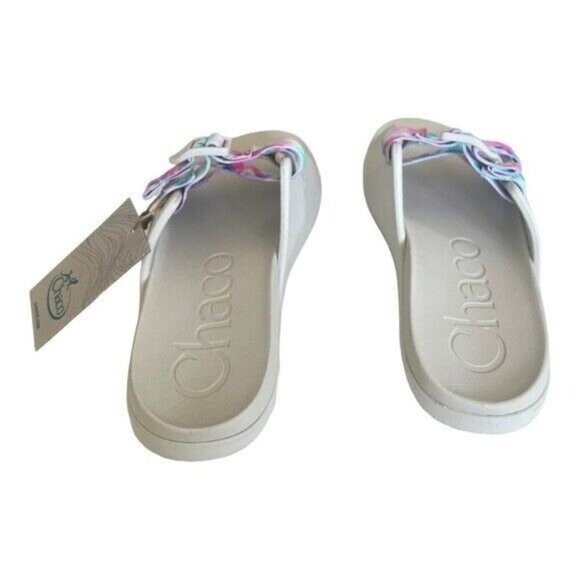 CHACO Chillos Sport Kids Light Tie Dye Slip On Sandal Slides NEW - Picture 5 of 7